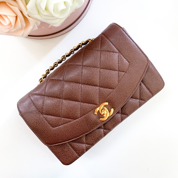 CHANEL, Bags, Reserved Chanel Caramelbrown Caviar Diana